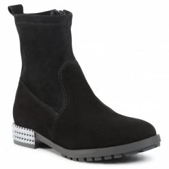 Bottes Et Autres Bottines KARINO - 3581/003-P Czarny/Welur Noir