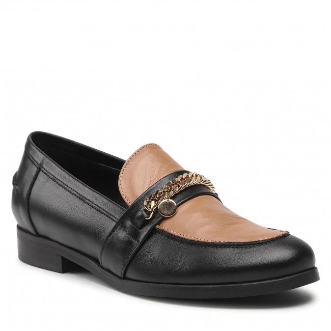 Chaussures Basses Loafers KARINO - 3903/043-P Czarny/Beż Noir 3 Chaussures Basses Loafers KARINO - 3903/043-P Czarny/Beż Noir