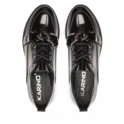 Chaussures Basses Richelieus & Derbies KARINO - 3904/090-P Czarny/Lakier Mat Noir -G-Shock Soldes Magasin 0000209210507 06 rz