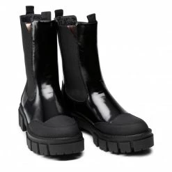 Bottes Et Autres Bottines Chelsea KARINO - 3924/090-F Czarny/Lakier Noir -G-Shock Soldes Magasin 0000209211603 03 rz