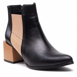 Bottes Et Autres Bottines KARINO - 3964/043-P Czarny/Beż Beige, Noir