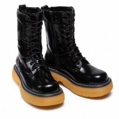 Bottes Et Autres Bottines KARINO - 3971/090-F Czarny/Lakier Noir -G-Shock Soldes Magasin 0000209212112 04 sw