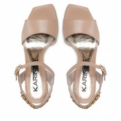 Mules Et Sandales Sandales KARINO - 4034/001-P Beż/Lico Marron -G-Shock Soldes Magasin 0000300314029 08 rz