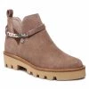 Bottes Et Autres Bottines KARINO - 4176/007-P J.Beż/Welur Marron -G-Shock Soldes Magasin 01 0000300312629 rz