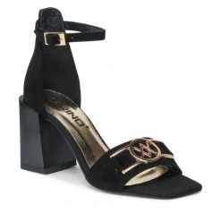 Mules Et Sandales Sandales KARINO - 4002/003-P Czarny/Welur Noir