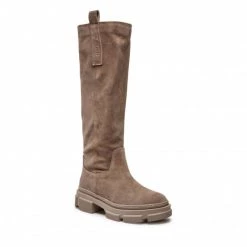 Bottes Et Autres Bottes Karino - 4405/008-P Ciemny Beż/Welur Beige