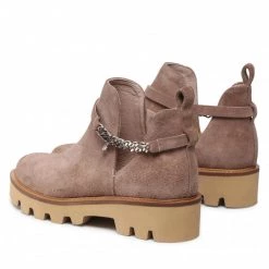 Bottes Et Autres Bottines KARINO - 4176/007-P J.Beż/Welur Marron -G-Shock Soldes Magasin 03 0000300312629 rz