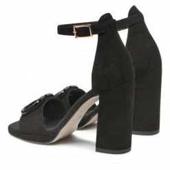 Mules Et Sandales Sandales KARINO - 4213/003-P Czarny Welur Noir -G-Shock Soldes Magasin 03 0000300312865 rz