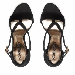 Mules Et Sandales Sandales KARINO - 4173/003-P Czarny Welur Noir -G-Shock Soldes Magasin 05 0000300310908 ki