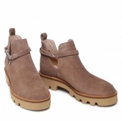 Bottes Et Autres Bottines KARINO - 4176/007-P J.Beż/Welur Marron -G-Shock Soldes Magasin 05 0000300312629 rz 1