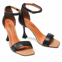 Mules Et Sandales Sandales KARINO - 4158/076-P Czarny Lico Noir -G-Shock Soldes Magasin 05 0000300313237 rz