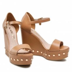 Mules Et Sandales Sandales KARINO - 3802/007-P C.Beż/Lico Beige -G-Shock Soldes Magasin 05 0000300314104 rz