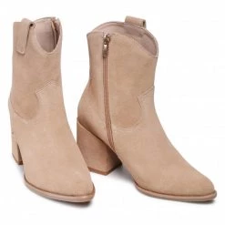 Bottes Et Autres Bottines KARINO - 4254/001-P Beż/Welur Beige -G-Shock Soldes Magasin 05 0000300597835 rz