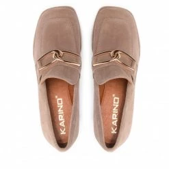 Chaussures Basses KARINO - 4252/008-P C.Beż/Welur Marron -G-Shock Soldes Magasin 05 0000301392569 bs