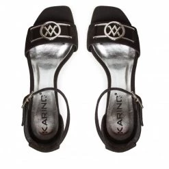 Mules Et Sandales Sandales KARINO - 4059/003-P Czarny/Welur Noir -G-Shock Soldes Magasin 06 0000300314197 kt