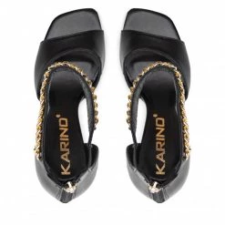 Mules Et Sandales Sandales KARINO - 4113/076-P Czarny/Lico Noir -G-Shock Soldes Magasin 07 0000300313510 plj