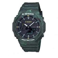 Homme Montre G-Shock - GA-2100FR-3AER Green/Green Vert