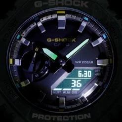 Homme Montre G-Shock - GA-2100FR-3AER Green/Green Vert -G-Shock Soldes Magasin 4549526314599 ga 2100fr 3aer or20 light web